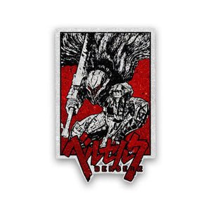 Berserker Black Glitter Sticker