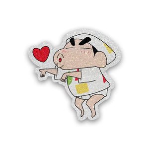 Crayon-Shin Glitter Sticker