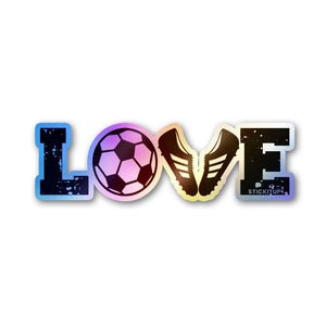 Football Love Holographic Stickers