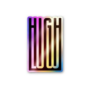 High Low Holographic Stickers