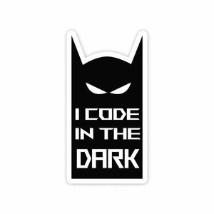 I code in the dark Sticker