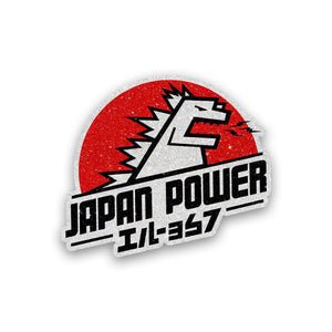 Japan Powers Glitter Sticker