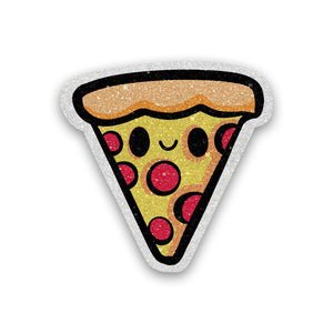 Kawaii Pizza Glitter Sticker