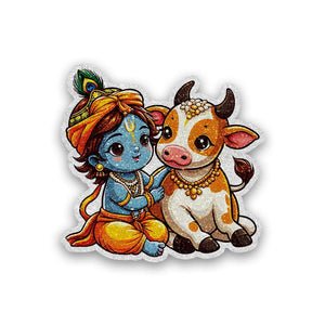 Shree Krishna 3.0 Glitter Sticker