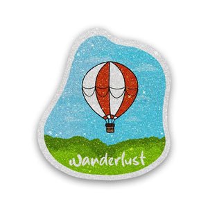 Wanderlust Glitter Sticker