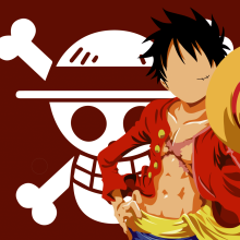monkey-d-luffy-one-piece-red-background-minimal-art-5k-8k-3840x2160-7772